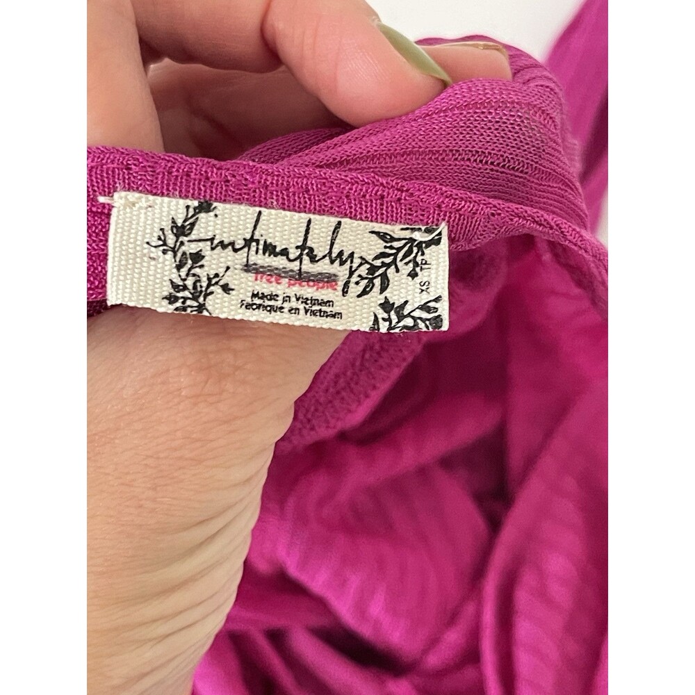 Intimately Free People OB1934629 Women's Sz XS Fuschia Sheer Luck Nightee $88 - Picture 9 of 10